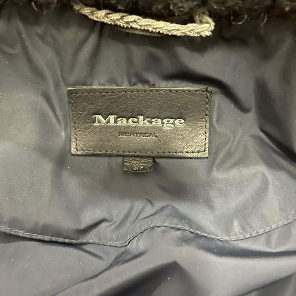 Mackage Troya Lavish Down Coat in navy Blue - Picture 5 of 9